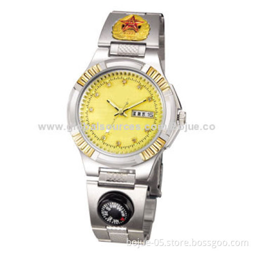 Army Watch with Move Case, RoHS and CE Marks, 3ATM Waterproof